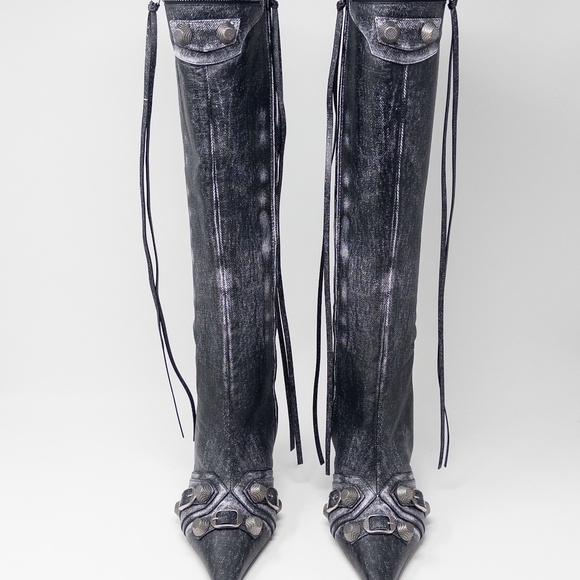 Balenciaga Cagole Denim Black 90mm Size EU 38C US 8 - Picture 7 of 13